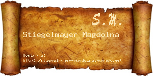 Stiegelmayer Magdolna névjegykártya